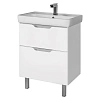 Тумба под раковину DREJA Q PLUS, 55 см, подвесная/напольная, 2 ящика, с опорами, белый глянец 99.000 99.0008 Тумба под раковину DREJA Q PLUS, 55 см, подвесная/напольная, 2 ящика, с опорами, белый глянец 99.000 99.0008
