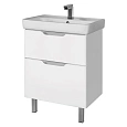 Тумба под раковину DREJA Q PLUS, 55 см, подвесная/напольная, 2 ящика, с опорами, белый глянец 99.000 99.0008 Тумба под раковину DREJA Q PLUS, 55 см, подвесная/напольная, 2 ящика, с опорами, белый глянец 99.000 99.0008