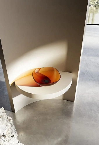 Раковина ABBER Kristall AT2806Opal прозрачная, накладная, коричневая Раковина ABBER Kristall AT2806Opal прозрачная, накладная, коричневая