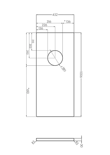 Столешница Aquaton Брук 100 (60+40) 1A204405BC010 Столешница Aquaton Брук 100 (60+40) 1A204405BC010