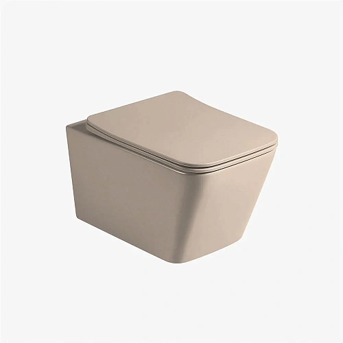 Унитаз подвесной Vincea Q-Line VT1-12MC безободковый, цвет капучино мат., ультратонкое soft close си Унитаз подвесной Vincea Q-Line VT1-12MC безободковый, цвет капучино мат., ультратонкое soft close си