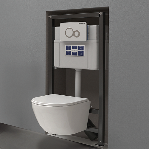 Инсталляция для унитаза BETTOSERB SAVA FIX SLIM SET40006463 с клавишей смыва DUO хром матовый/хром Инсталляция для унитаза BETTOSERB SAVA FIX SLIM SET40006463 с клавишей смыва DUO хром матовый/хром