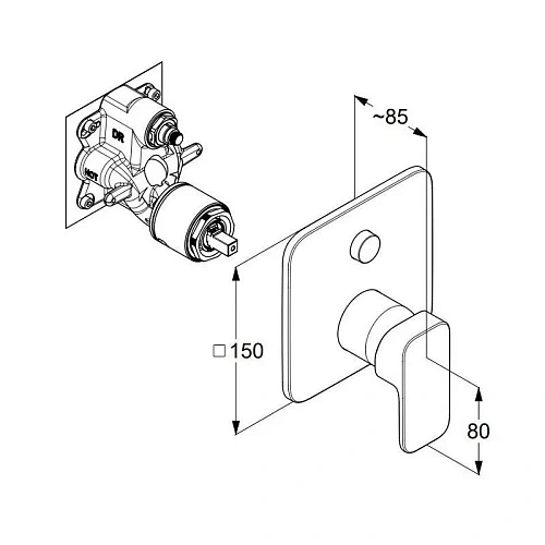 Смеситель для ванны Kludi RENON 42759N175 встраиваемый для SLIM.BOXX 88022 брашированная бронза Смеситель для ванны Kludi RENON 42759N175 встраиваемый для SLIM.BOXX 88022 брашированная бронза