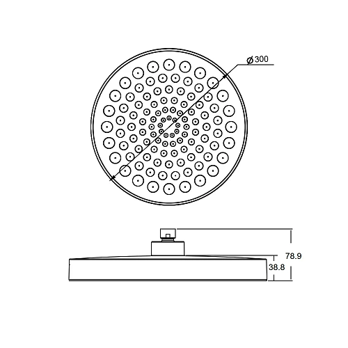 Верхний душ AQUAme AQM8601MB 300 мм, Черный Верхний душ AQUAme AQM8601MB 300 мм, Черный