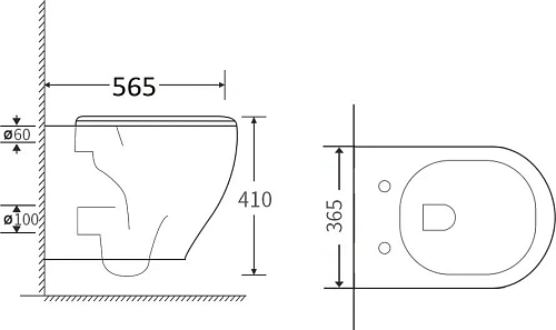 Комплект Унитаз подвесной STWORKI Кронборг KR-01up безободковый + Система инсталляции для унитазов S 555181 Комплект Унитаз подвесной STWORKI Кронборг KR-01up безободковый + Система инсталляции для унитазов S 555181