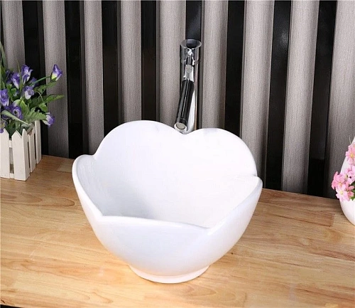 Раковина CeramaLux 9078 накладная, белый Раковина CeramaLux 9078 накладная, белый