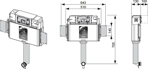 Бачок скрытого монтажа TECE TECEprofil 9041008 Бачок скрытого монтажа TECE TECEprofil 9041008
