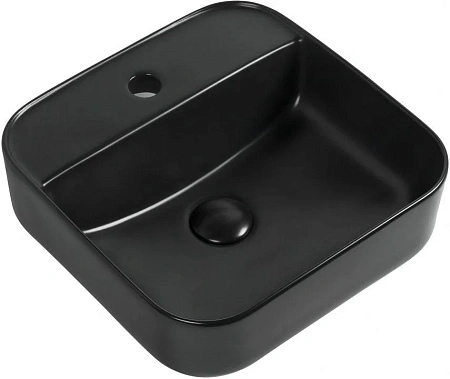 Раковина Aquanet City-2-MB 38,5 накладная, чернач матовая CITY-2-MB Раковина Aquanet City-2-MB 38,5 накладная, чернач матовая CITY-2-MB