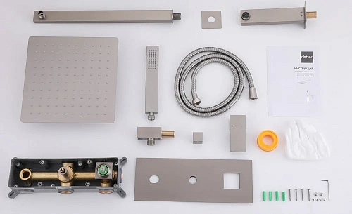 Душевая система ABBER Daheim AF8217SP скрытого монтажа с изливом, сатин Душевая система ABBER Daheim AF8217SP скрытого монтажа с изливом, сатин