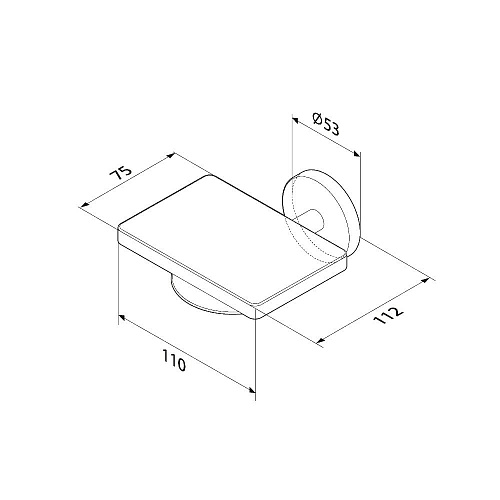 Мыльница AM.PM X-Joy A85A34200, стеклянная хром Мыльница AM.PM X-Joy A85A34200, стеклянная хром