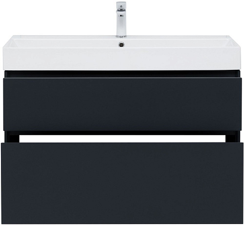 Тумба под раковину Aquanet Бруклин 100 антрацит матовый 00310139 Тумба под раковину Aquanet Бруклин 100 антрацит матовый 00310139