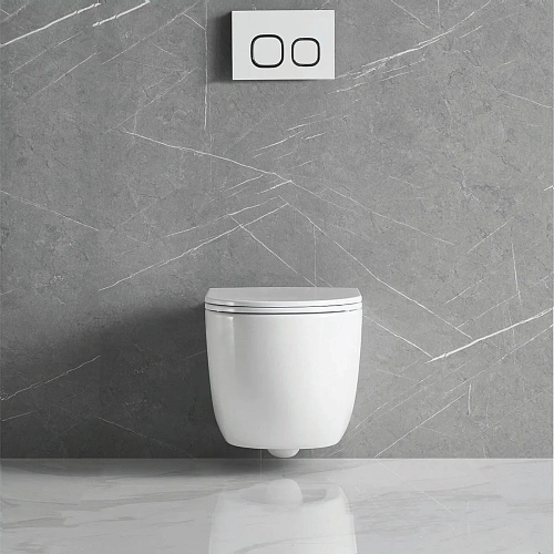 Унитаз подвесной Vincea Globo VT1-52T безободковый, цвет белый, ультратонкое soft-close сиденье Унитаз подвесной Vincea Globo VT1-52T безободковый, цвет белый, ультратонкое soft-close сиденье