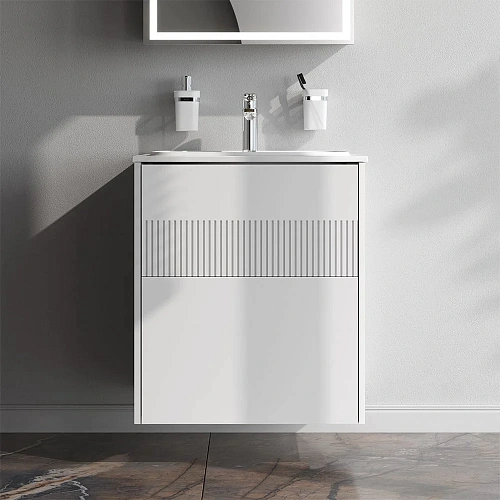 Тумба под раковину AM.PM Func M8FFUX0602WM push-to-open, 60 см, белый матовый Тумба под раковину AM.PM Func M8FFUX0602WM push-to-open, 60 см, белый матовый