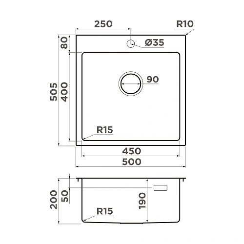 Кухонная мойка Omoikiri Amadare 50-IN нерж.сталь/нержавеющая сталь 4993766 Кухонная мойка Omoikiri Amadare 50-IN нерж.сталь/нержавеющая сталь 4993766