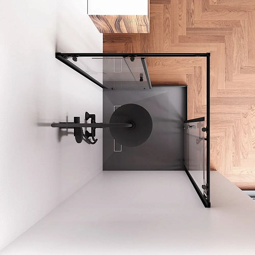 Душевой уголок AM.PM Sunny W87G-403-9090-BT 90x90 черный, стекло прозрачное Душевой уголок AM.PM Sunny W87G-403-9090-BT 90x90 черный, стекло прозрачное