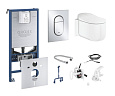 Унитаз SMART GROHE Sensia Arena 120172 в наборе с панелью смыва (хром) системой инсталляции Унитаз SMART GROHE Sensia Arena 120172 в наборе с панелью смыва (хром) системой инсталляции