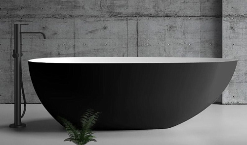 Ванна отдельностоящая ABBER AB9211MB 170x80 универсальная, черная матовая, акриловая Ванна отдельностоящая ABBER AB9211MB 170x80 универсальная, черная матовая, акриловая