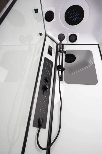 Душевая кабина Niagara Premium NG-6901-01GD BLACK (900х900х2200) низкий поддон (16см) стекло тонированное 69010134GDBLACK Душевая кабина Niagara Premium NG-6901-01GD BLACK (900х900х2200) низкий поддон (16см) стекло тонированное 69010134GDBLACK