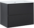 Тумба под раковину Aquanet Милан 80 черный глянец 00269303 подвесная Тумба под раковину Aquanet Милан 80 черный глянец 00269303 подвесная
