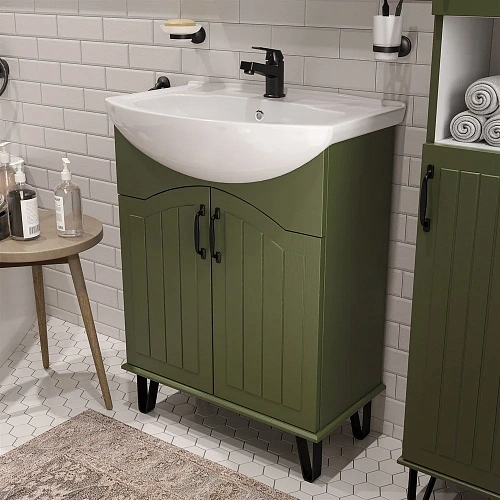Тумба с раковиной DIWO Сочи 65 зеленая 564065 Тумба с раковиной DIWO Сочи 65 зеленая 564065
