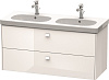 Картинка анонса товара «тумба под раковину duravit brioso br414802222 подвесная 117 см белый глянцевый»