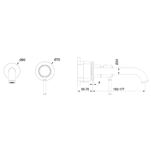Смеситель для раковины Wonzon & Woghand TOR встраиваемый, темный графит (WW-88869073-BGM) Смеситель для раковины Wonzon & Woghand TOR встраиваемый, темный графит (WW-88869073-BGM)