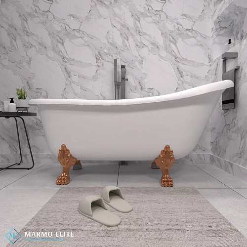Ванна отдельностоящая Marmo-Elite Эрмитаж AR-BA170x80-1 1700x780 из искусственного камня, матовая Ванна отдельностоящая Marmo-Elite Эрмитаж AR-BA170x80-1 1700x780 из искусственного камня, матовая