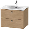 Картинка анонса товара «тумба под раковину duravit brioso br431101052 подвесная 72 см европейский дуб»