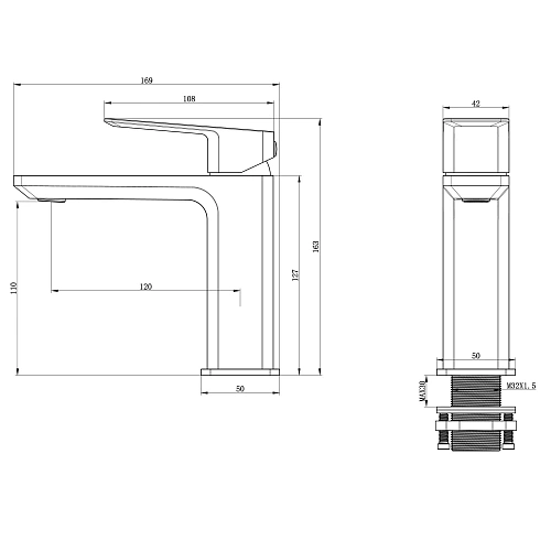 Смеситель для раковины Wonzon & Woghand DIAMOND брашированный никель (WW-88139011-BN) Смеситель для раковины Wonzon & Woghand DIAMOND брашированный никель (WW-88139011-BN)