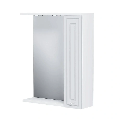 Зеркальный шкаф Damixa Palace One M41MPR0601WG правый, 60 см, с подсветкой, белый Зеркальный шкаф Damixa Palace One M41MPR0601WG правый, 60 см, с подсветкой, белый