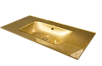 Раковина Armadi Art 852-080-GF стекло 80см моноблок золото поталь Раковина Armadi Art 852-080-GF стекло 80см моноблок золото поталь