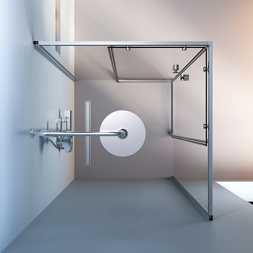 Душевой уголок AM.PM X-Joy W94G-403-9090-MT 90х90, профиль хром матовый, стекло прозрачное Душевой уголок AM.PM X-Joy W94G-403-9090-MT 90х90, профиль хром матовый, стекло прозрачное