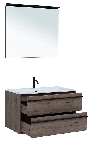 Комплект мебели Aquanet Lino 90 Дуб Веллингтон 00271958 Комплект мебели Aquanet Lino 90 Дуб Веллингтон 00271958