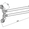 Полотенцедержатель Boheme Medici двойной 10616 Полотенцедержатель Boheme Medici двойной 10616