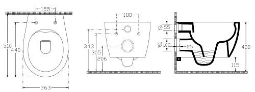 Унитаз подвесной Allen Brau Fantasy 4.11004.BD с крышкой, бордо Унитаз подвесной Allen Brau Fantasy 4.11004.BD с крышкой, бордо
