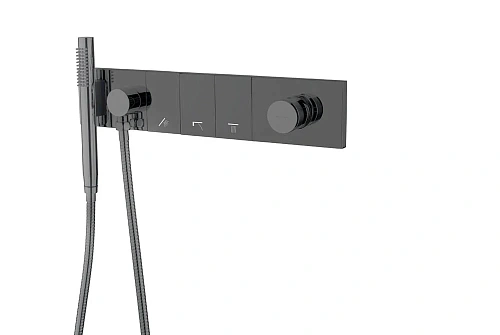 Смеситель для ванны Boheme ZODIAC 132-SYS-SGM SHINE GUN METAL Смеситель для ванны Boheme ZODIAC 132-SYS-SGM SHINE GUN METAL