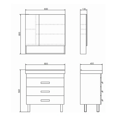 Зеркальный шкаф Comforty Никосия-80 00-00011198 белый глянец Зеркальный шкаф Comforty Никосия-80 00-00011198 белый глянец