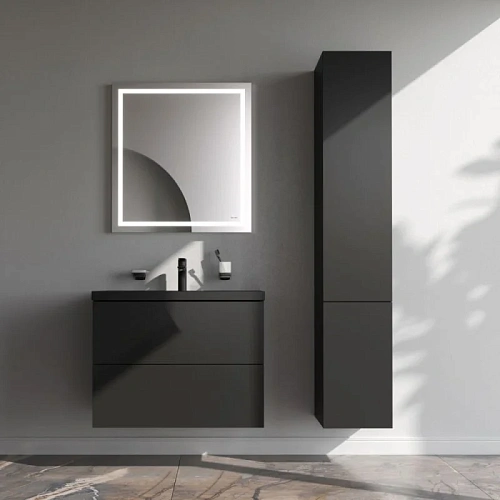 Тумба под раковину AM.PM Gem M90FHX07522BM подвесная, 75 см push-to-open, черный матовый Тумба под раковину AM.PM Gem M90FHX07522BM подвесная, 75 см push-to-open, черный матовый