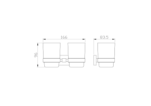 Стакан Wonzon & Woghand темный графит (WW-9328) Стакан Wonzon & Woghand темный графит (WW-9328)