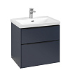 Картинка анонса товара «тумба под раковину villeroy &amp; boch subway 3.0 с подсветкой marine blue / marine blue c576l1vq»