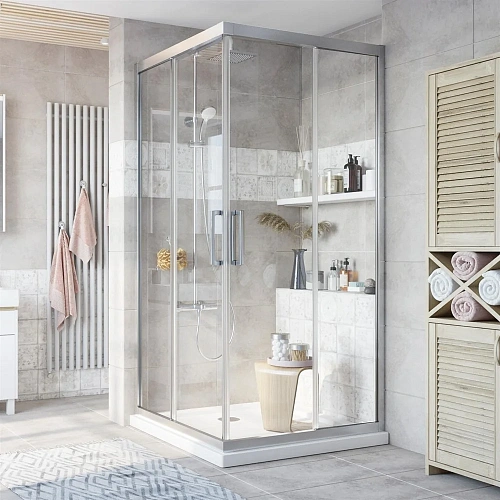 Душевой уголок STWORKI Дублин 95x95 см профиль хром матовый 409167 Душевой уголок STWORKI Дублин 95x95 см профиль хром матовый 409167