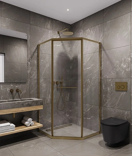 Душевой уголок Timo (T34R) TTSS-100/17C-8R 1000x1000x2000, профиль мат золото, стекло прозрачное 8 мм Душевой уголок Timo (T34R) TTSS-100/17C-8R 1000x1000x2000, профиль мат золото, стекло прозрачное 8 мм