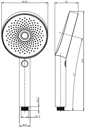 Душевая лейка Allen Brau Priority 5.31B20-MG графит брашированный Душевая лейка Allen Brau Priority 5.31B20-MG графит брашированный