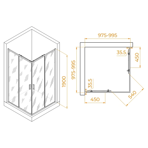Душевой уголок RGW PA-31 1000x1000 мм 02083100-11 хром Easy Clean Душевой уголок RGW PA-31 1000x1000 мм 02083100-11 хром Easy Clean