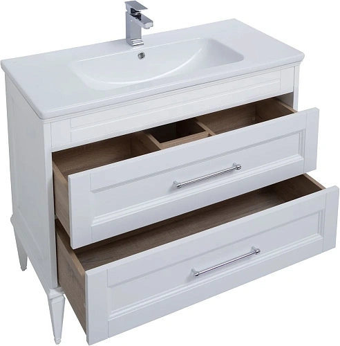 Комплект мебели Aquanet Бостон М 100 белый матовый 00210628 Комплект мебели Aquanet Бостон М 100 белый матовый 00210628