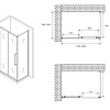 Душевой уголок ABBER Schwarzer Diamant AG30160BMH-S100BM 160x100 см универсальный, профиль черный, стекло матовое Душевой уголок ABBER Schwarzer Diamant AG30160BMH-S100BM 160x100 см универсальный, профиль черный, стекло матовое