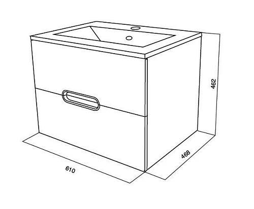 Тумба под раковину Am.Pm Spirit M70FUX0602WG белый, глянец 60 см Тумба под раковину Am.Pm Spirit M70FUX0602WG белый, глянец 60 см
