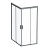 Душевой уголок AM.PM Gem W90G-404-120290-BT Twin Slide 120x90, профиль черный матовый, стекло прозрачное Душевой уголок AM.PM Gem W90G-404-120290-BT Twin Slide 120x90, профиль черный матовый, стекло прозрачное