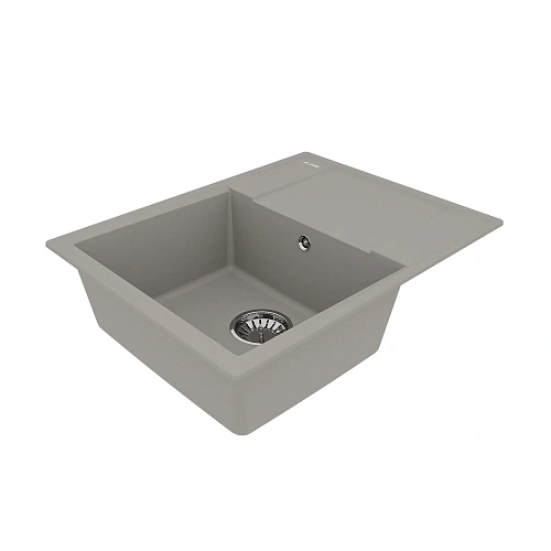 Кухонная мойка Lemark IMANDRA 640 врезная из кварцгранита, с крылом, грей 9910021 Кухонная мойка Lemark IMANDRA 640 врезная из кварцгранита, с крылом, грей 9910021
