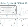 Ванна чугунная Delice Prestige 1800х750 с антискользящим покрытием DLR230601-AS Ванна чугунная Delice Prestige 1800х750 с антискользящим покрытием DLR230601-AS